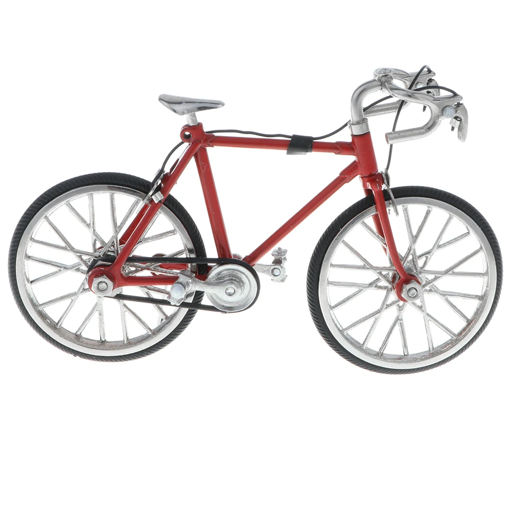 1:16 Scale Miniature Alloy Racing MTB Bike Cycling Toy Bicycle Diecast Vehicle Model Collection Toys Red