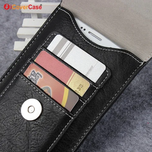 Cell Phone belt Case For Samsung S8 S9 Portable Phone Bag For iPhone X 8 7 leather Pouch Holster Cover For Huawei LG Sony Model Islamabad