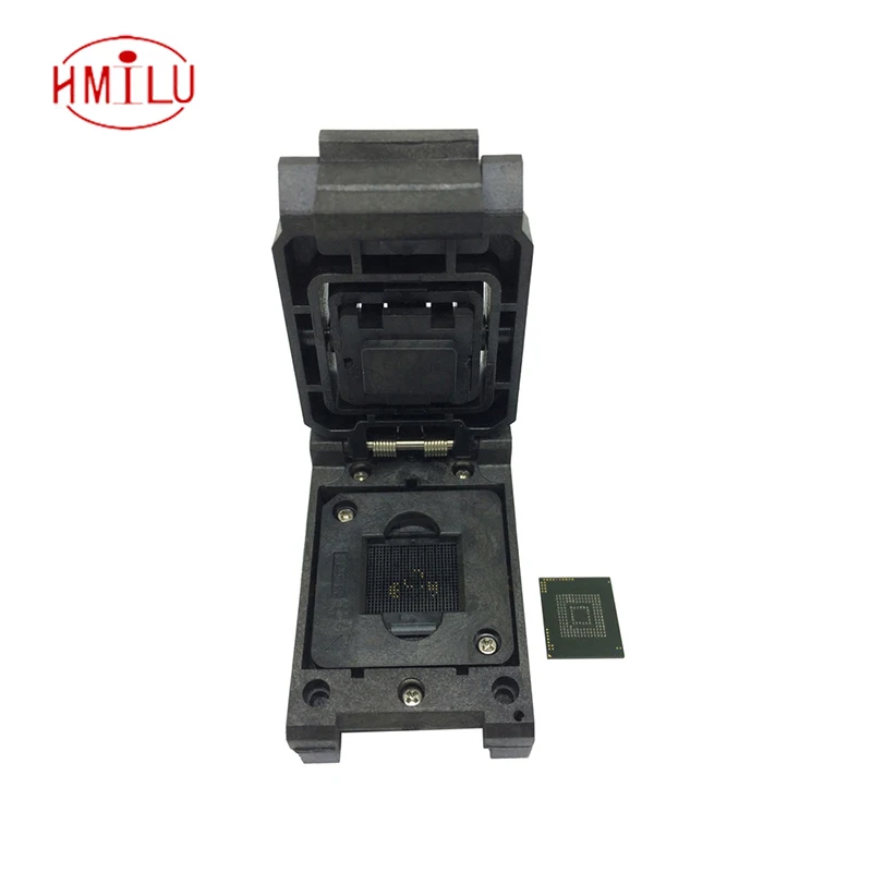 

eMMC153/169 BGA153 BGA169 Burn in Socket Pin Pitch 0.5mm IC Body Size 12x16mm Clamshell Test Socket Adapter Data Recovery