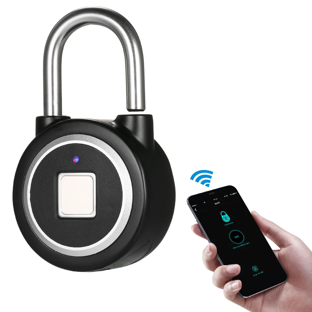 

BT Keyless Fingerprint Smart Lock Waterproof APP Unlock Anti-Theft Padlock Door Luggage Case Lock for Android iOS System