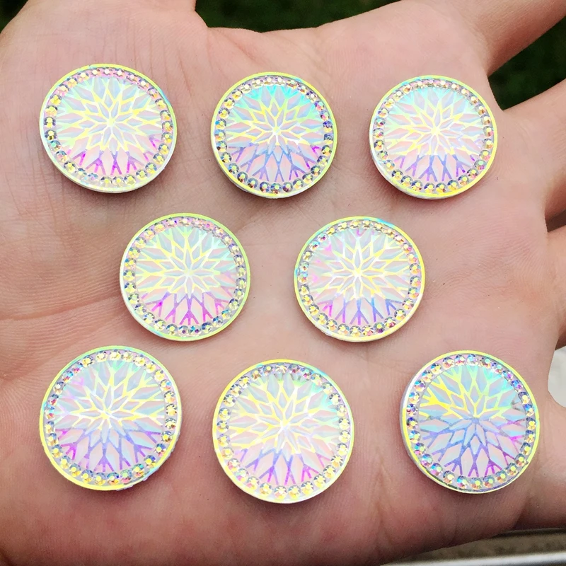 

20mm Rhinestone Crystal AB Color Loose Rhinestones Flatback 20mm Embellishment Rhinestone Craft Decoration 20pcs -E070