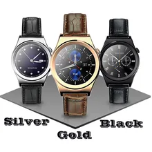 Voll Abgerundeten Bluetooth Smart Uhren Armbanduhr Surpport Pulsmesser Leder Smartwatch mit Arabisch Thai für IOS Android
