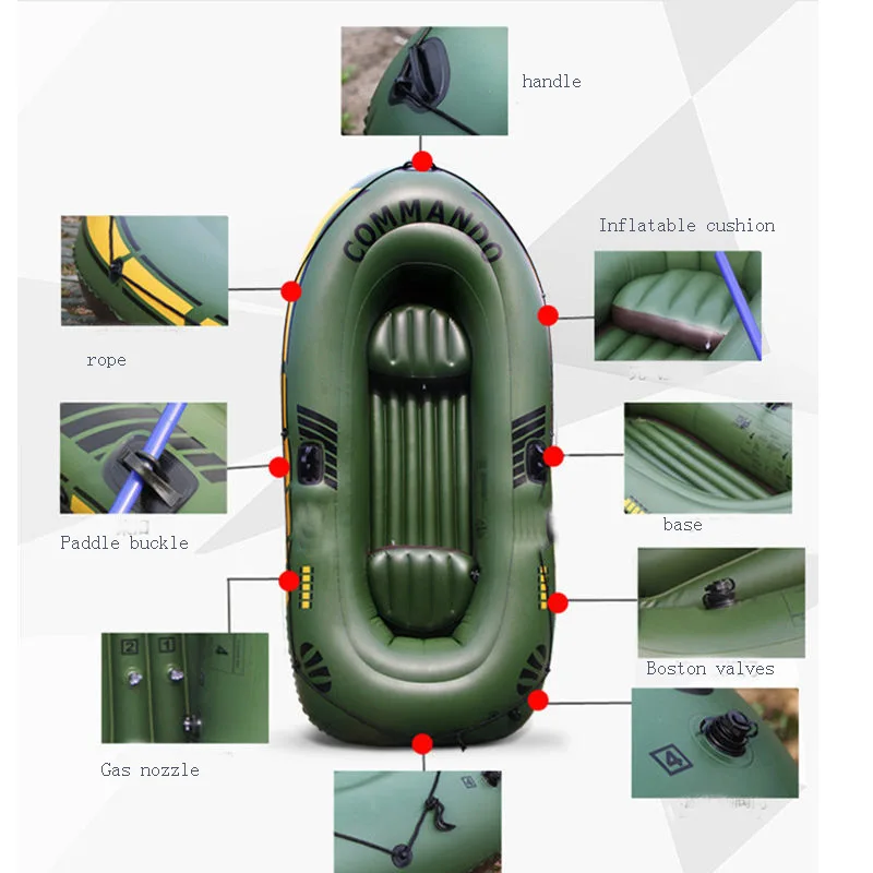 نفخ قوارب الصيف المياه الرياضة قارب 2-3 الناس PVC التجديف قارب تحوم الحرفية مع مجداف مضخة نفخ مقعد نفخ قوارب الصيف المياه الرياضة قارب 2-3 الناس PVC التجديف قارب تحوم الحرفية مع مجداف مضخة نفخ مقعد