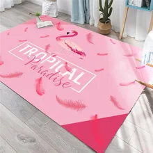 Милые ковры с рисунками животных для гостиной, спальни, розового цвета, с рисунком фламинго, коврики для детей/детей, коврик для комнаты, детские игрушки, нескользящий мат