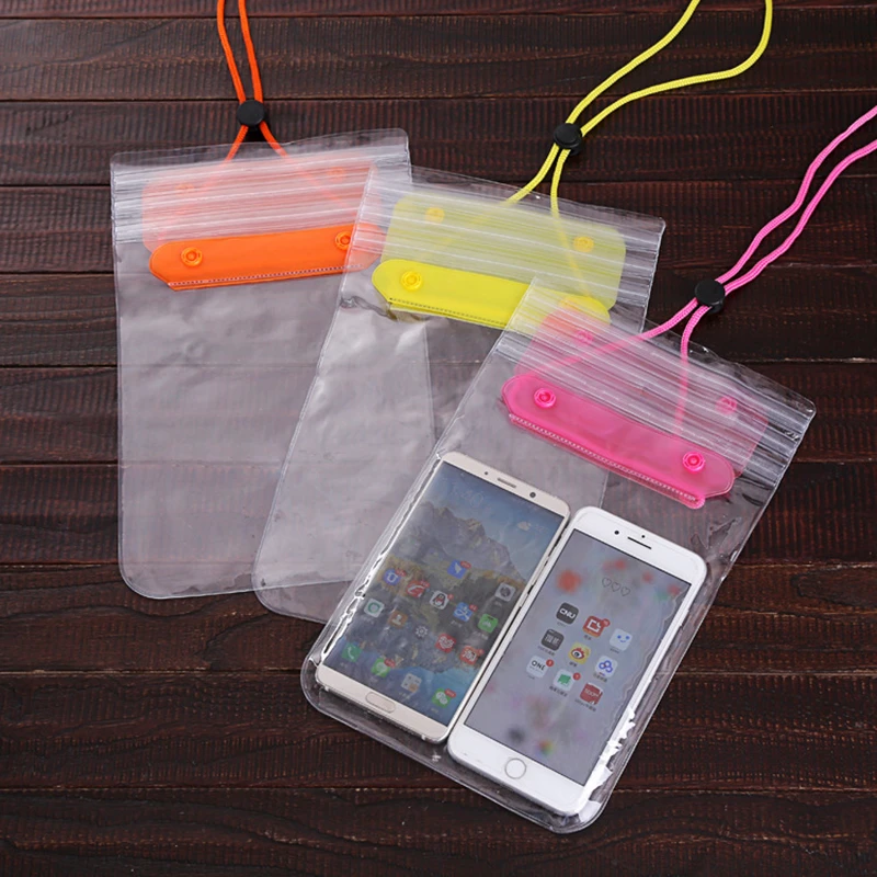 

Transparent Simple Big Waterproof Pouch PVC Bag Cell Phone Case IPhone Coin Purse Card Holder Storage Wallet Travel Accessories