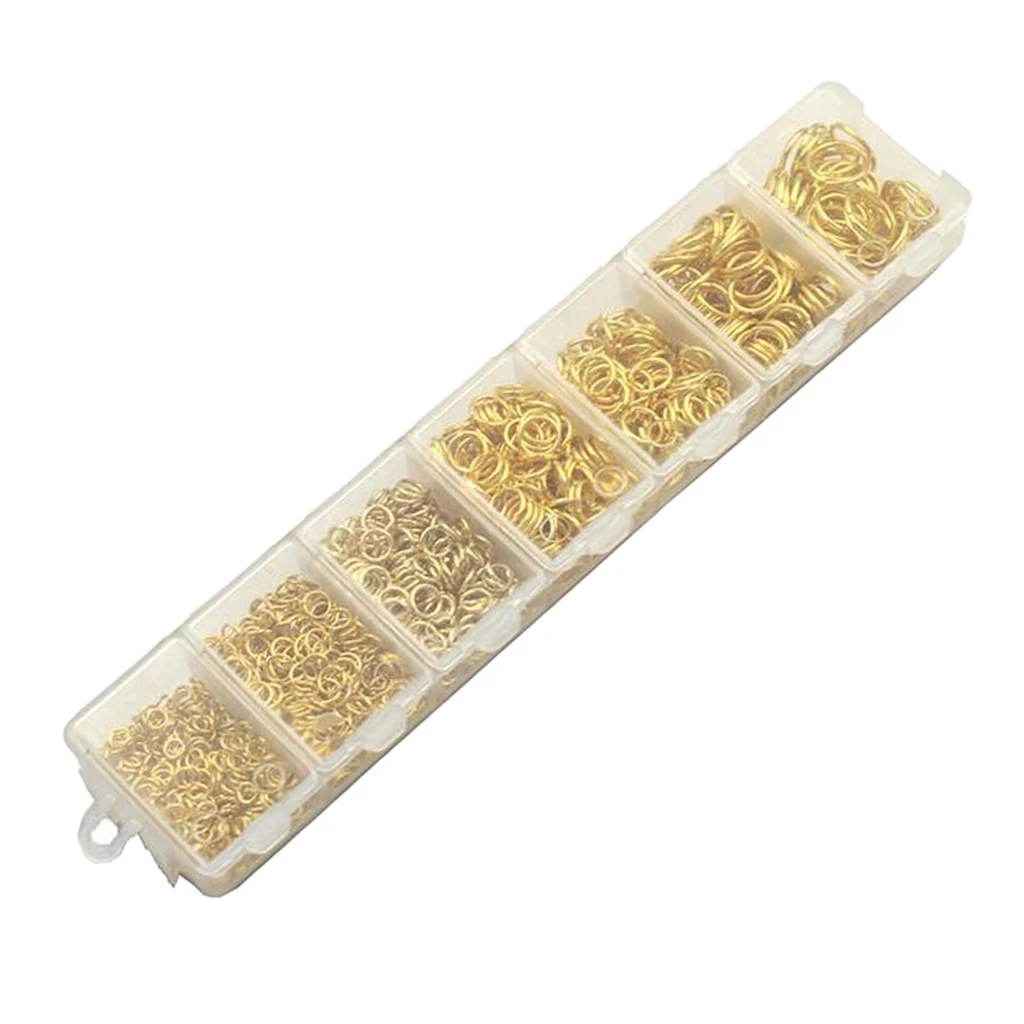 1450 Pieces 3/4/5/6/7/8/10mm DIY Jewelry Findings Single Loop Round Open Jump Rings Findings Accessories