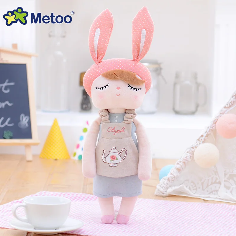 Плюшевые милые мягкие детские игрушки для девочек, подарок на день рождения, Рождество, 13 дюймов, Angela Rabbit Girl Metoo Doll - Цвет: 1
