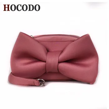 

HOCODO Fashion Women Shoulder Messenger Bag Lovely Bow Clutch Sweet Lady Chain Small Bag Purses Cute Handbag Evening Clutch Bag