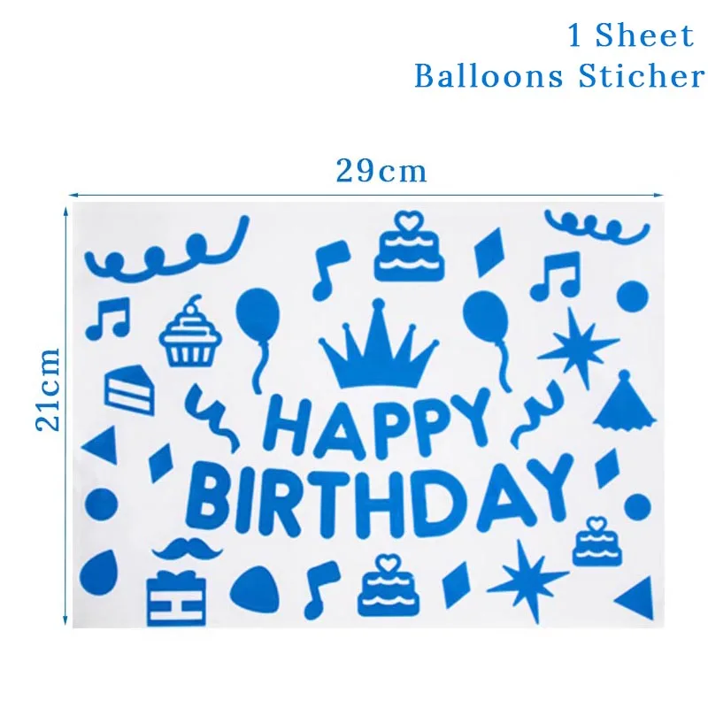С Днем Рождения Прозрачные Шары конфетти воздушные шары с днем рождения наклейка для взрослых День рождения украшения для детей