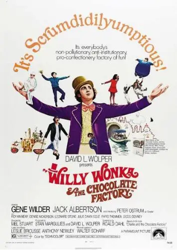 Willy Wonka &amp the Chocolate Factory Vintage Movie Silk Poster Wall Decor Room Painting 24X36Inch | Дом и сад