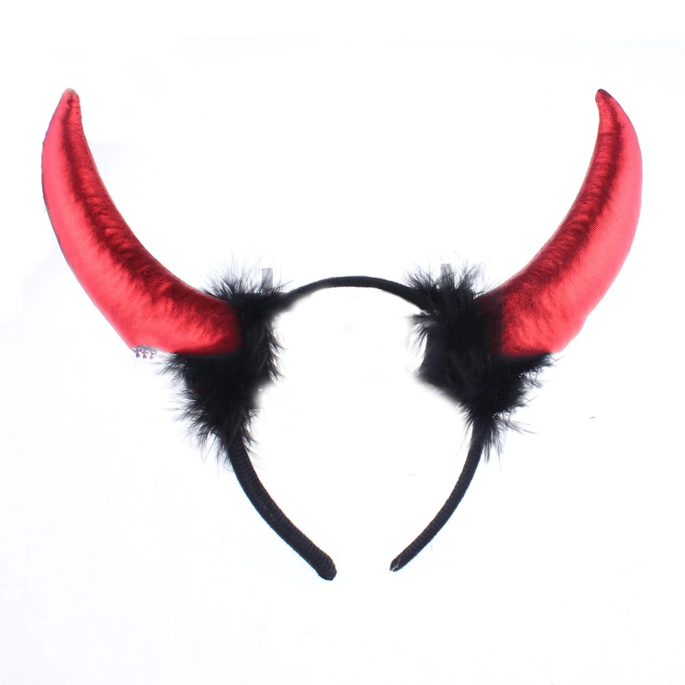 5 Pcs / Set Fashion Devil Horn Headband Ox Horn Headwear Halloween