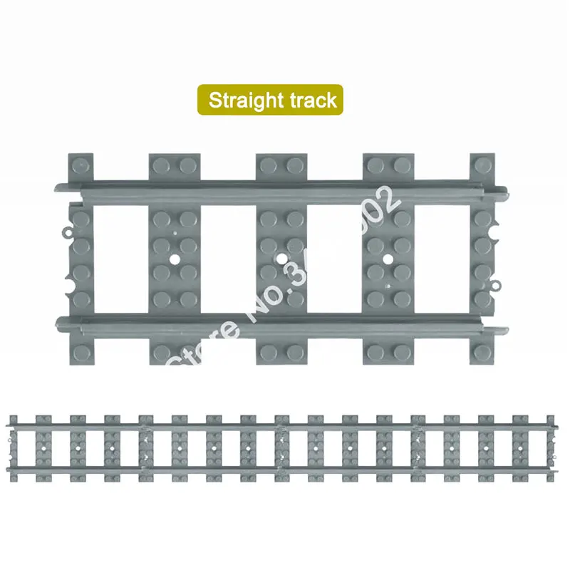 مدينة القطارات المسارات مرنة التبعي مرنة السكك الحديدية التبديل بناء كتلة الطوب اللعب متوافق الكبرى brank المسارات 60205