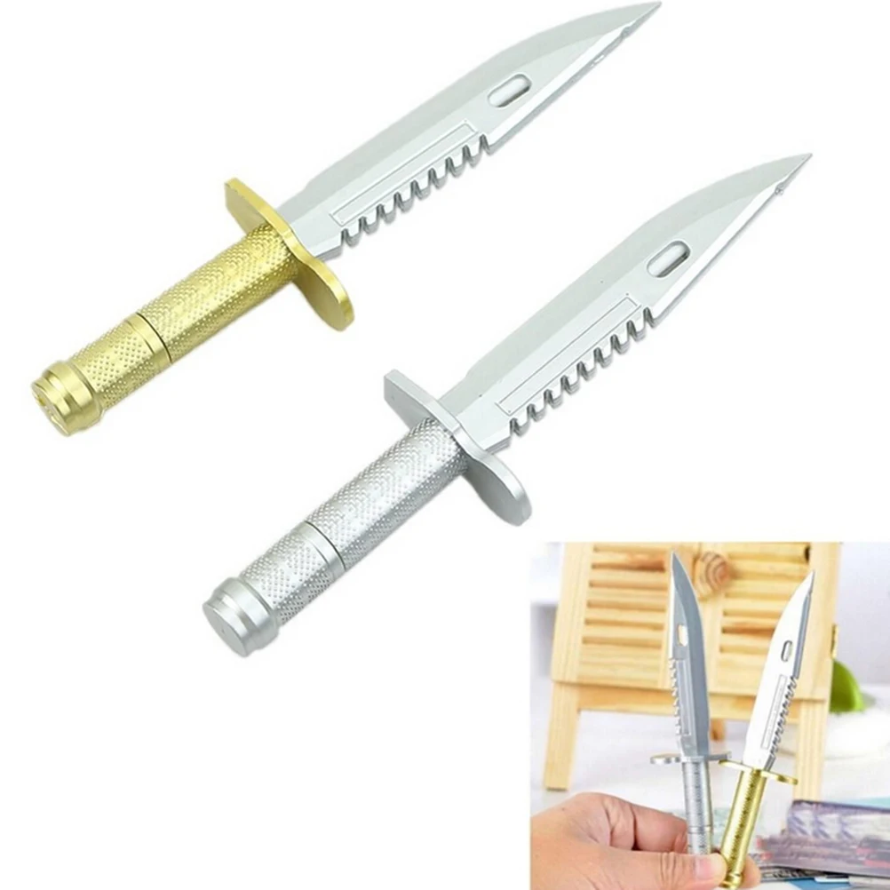 

1 Pc Novelty Knife Style Ball Pen Knife Pongid Writing Ballpoint Pen Writing Instrument Gift