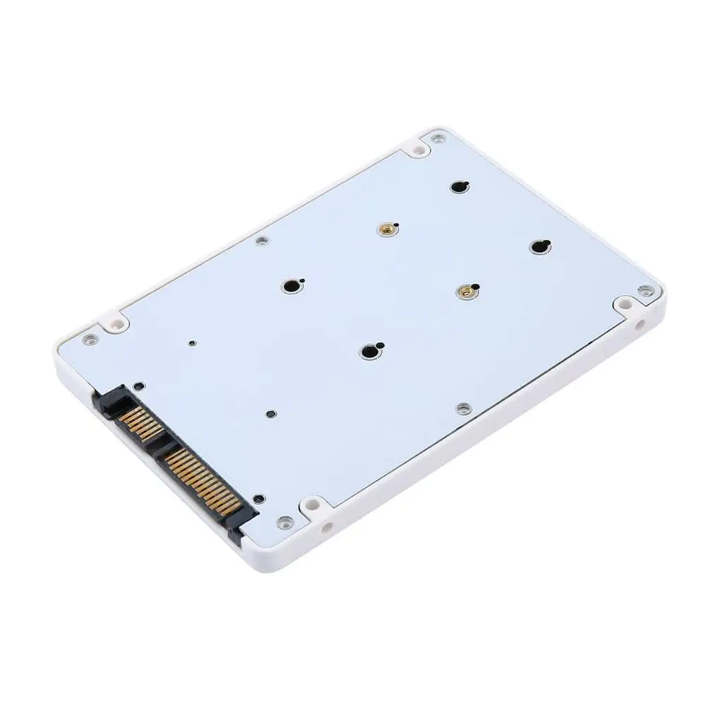 Портативный мини HDD эффективный и быстрый мини 2,5 дюймовый MSATA SSD до 22 Pin SATA SSD адаптер Коробка Внешний HDD мобильный ящик - Цвет: white