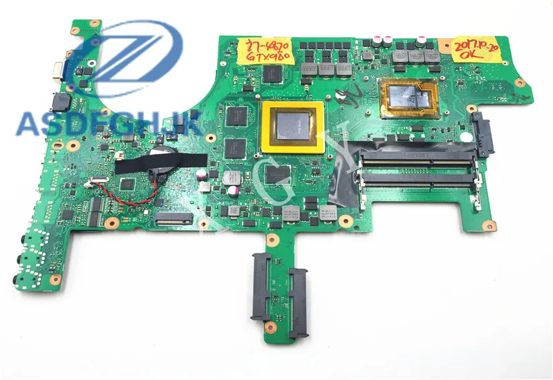 Материнская плата для ноутбука ASUS G751JY материнская 90NB06F1-R00050 SR1ZX i7-4870 N16E-GX-A1 GTX980