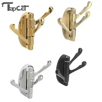 

TAPCET 180 Degree Swivel Robe Hook Wall Mounted Bathroom Stainless Steel Revolve Cloth Hat Towel Hooks Three Tiers Hanger Holder
