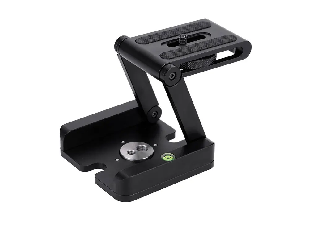 Z Flex Tilt Tripod Head Aluminum Alloy Folding Z Tilt Head Quick Release Plate Stand Mount Spirit Level For Phones Camera (1)