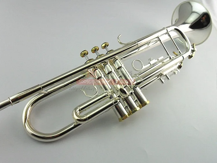 Труба Bb Бах LT180S-72 профессиональные инструменты Посеребренная Желтая латунь высококачественный музыкальный инструмент Bb Trompeta
