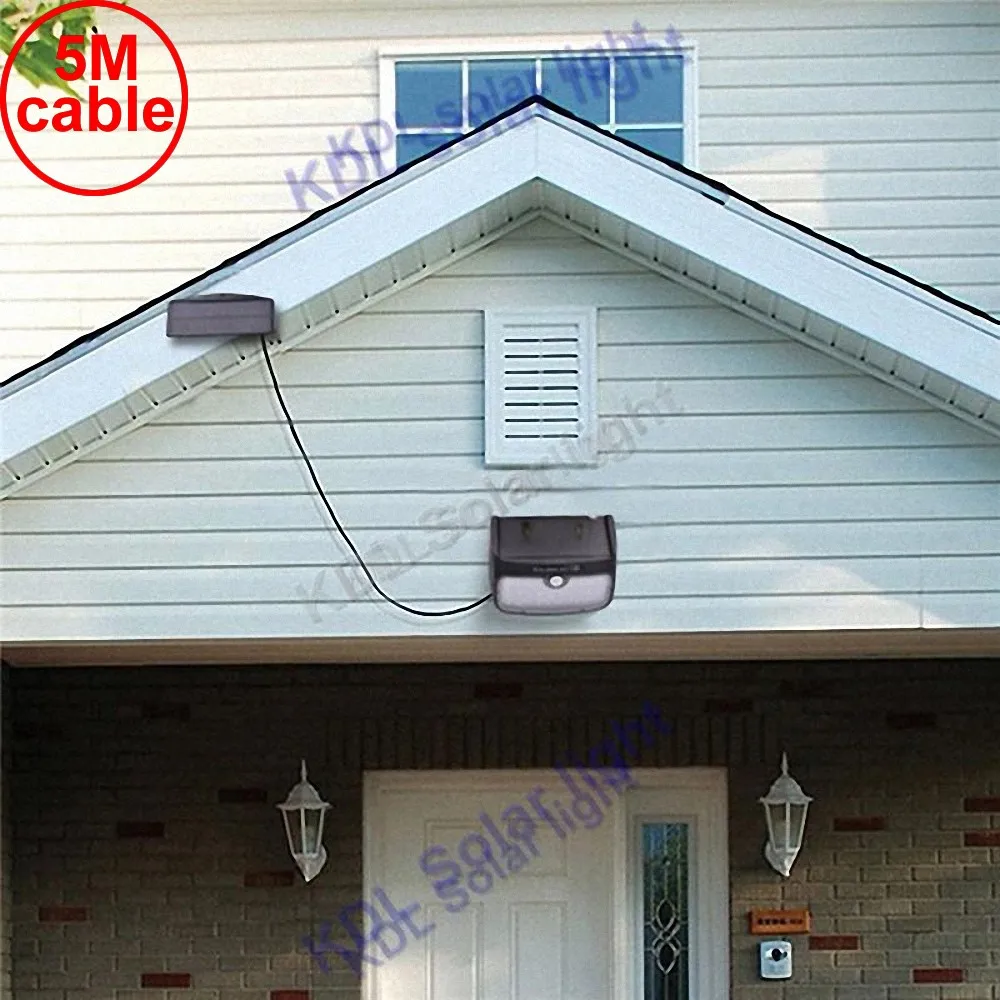 Съемный 48 Светодиодный Солнечный свет водонепроницаемый уличные садовые на солнечных батареях свет PIR датчик движения аварийная лампа уличного освещения Прямая поставка 5 м