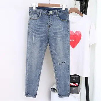 

5XL High Waist Jeans Women Stretch Denim Pants Plus Size Women Jeans Female Casual Streetwear Vintage Harem Denim Jeans Q1486
