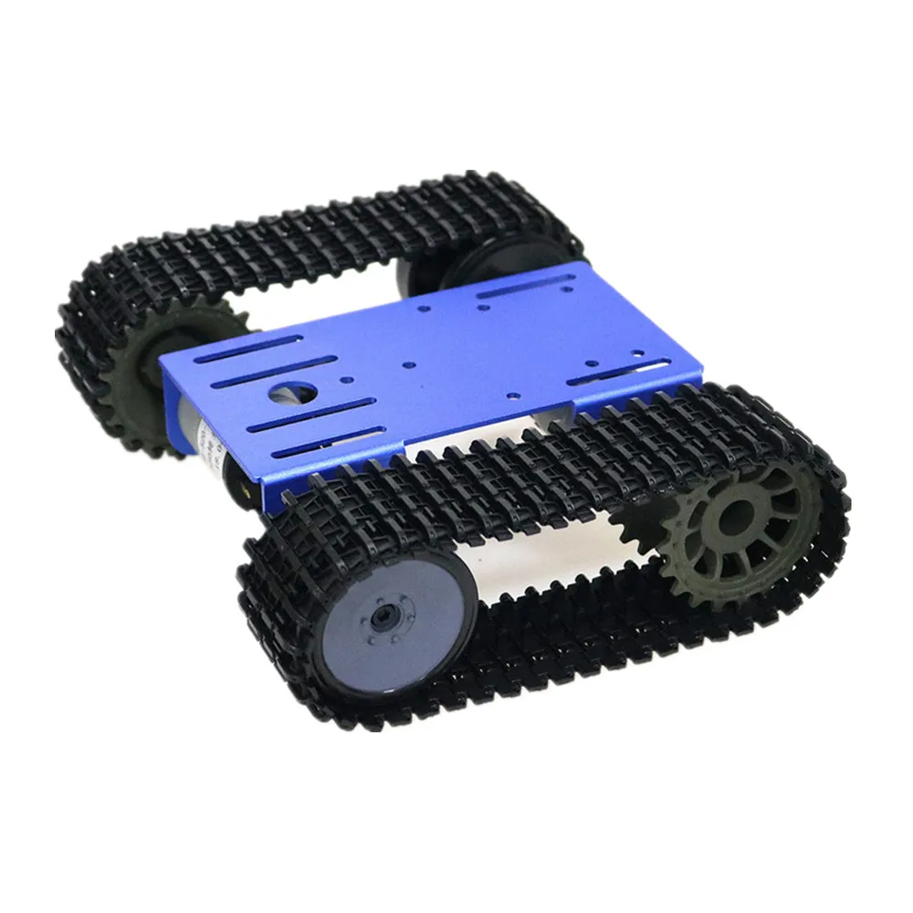

Mini TP101 intelligent tank chassis trolley metal panel move platform obstacle Robot tank crawler chassis smart car 33 motor