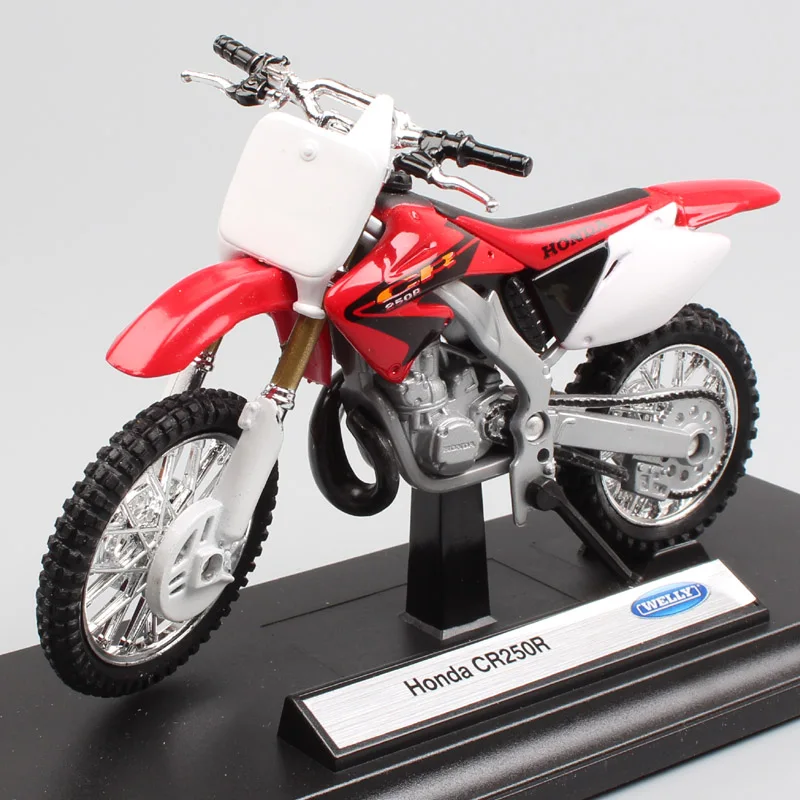 1:18 мини welly honda cr250r CR мотоцикл для мотокросса из металла Diecasts& Toy Vehicles масштабная модель велосипеда эндуро dirt toy car kid