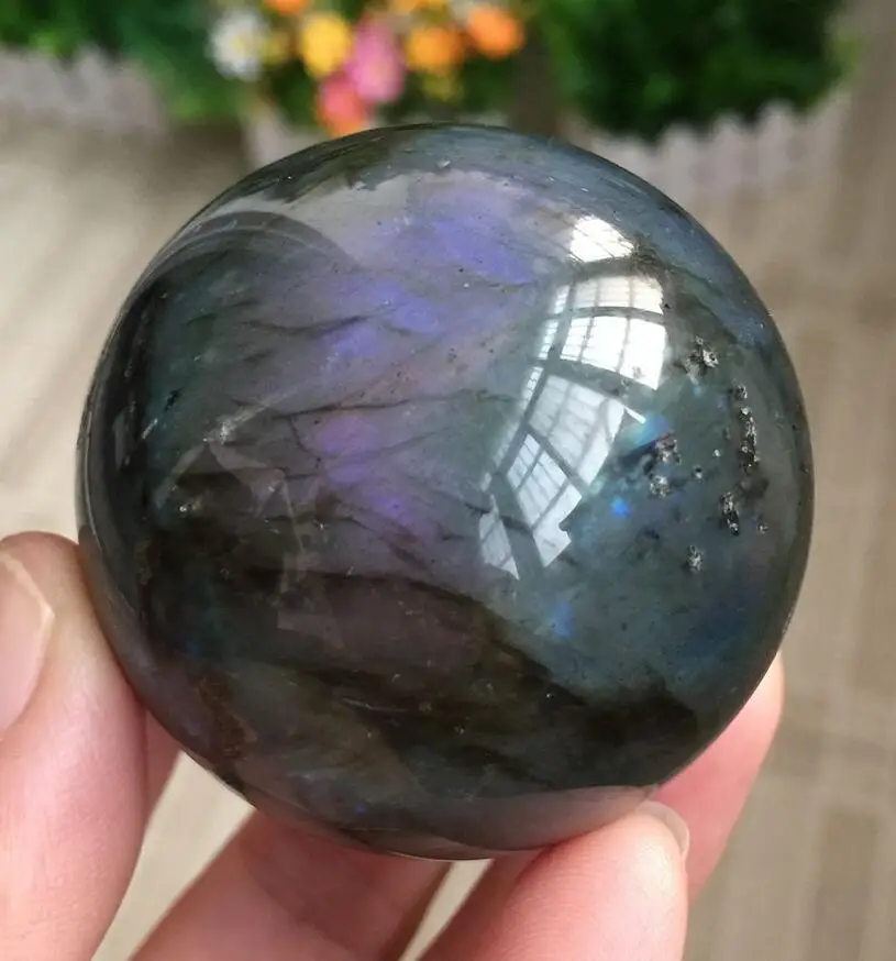 

Natural Labradorite Crystal Sphere Ball Madagascar