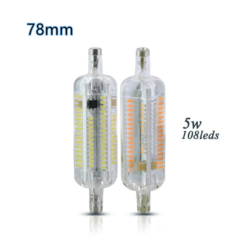 

2 упаковки R7S светодиодный ные лампы 5 Вт 78 мм SMD 3014 108 чистый белый/теплый белый светильник R7S нарусветильник свет