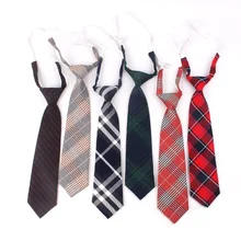 Модный женский галстук для рождества, хлопковые Галстуки для мальчиков и девочек, тонкие клетчатые Галстуки для подарков, повседневные новые галстуки, резиновые галстуки