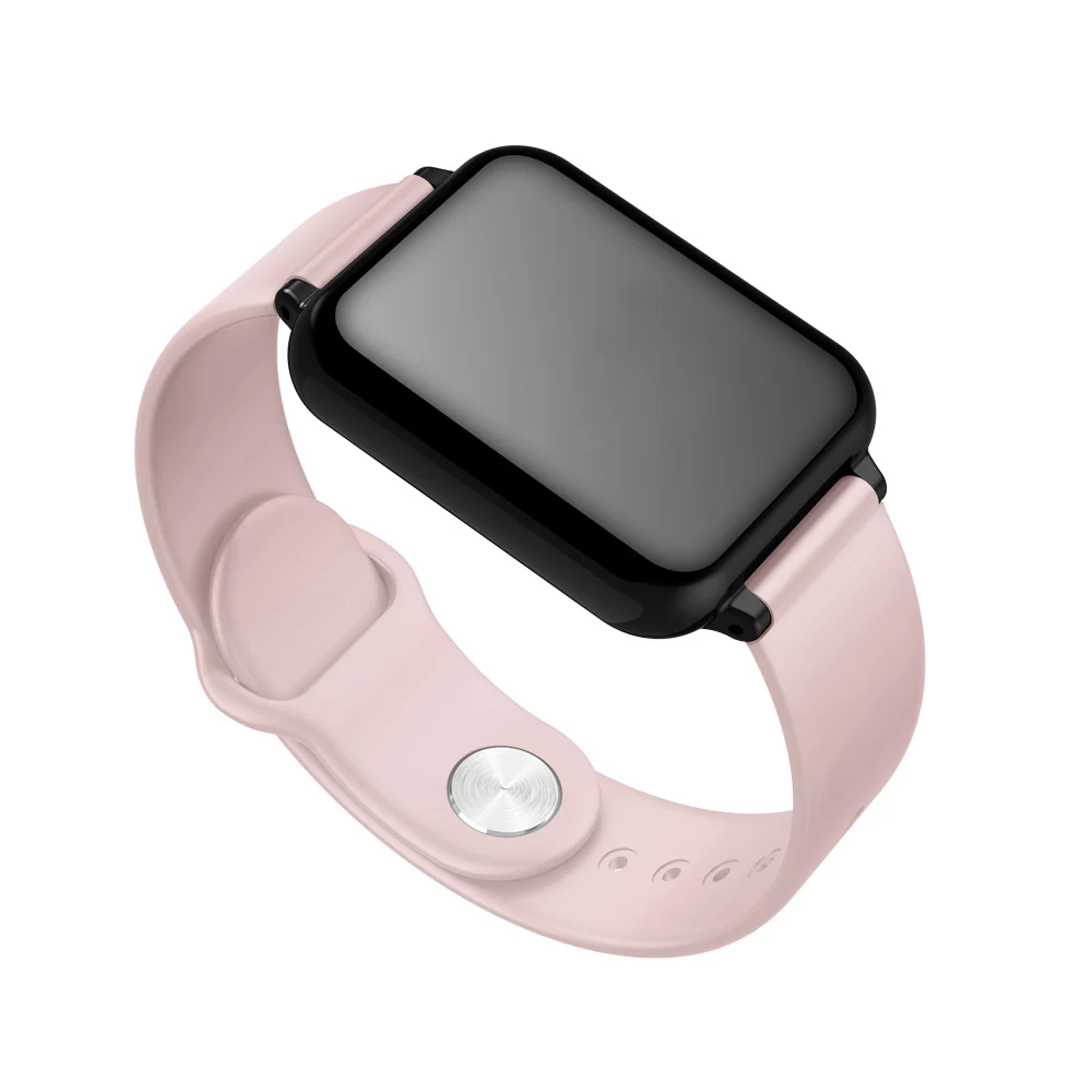 Умные часы B57, Bluetooth, пульсометр, кровяное давление, кислородный будильник, мужские спортивные часы, носимые часы для дропшиппинга - Цвет: Type C Pink