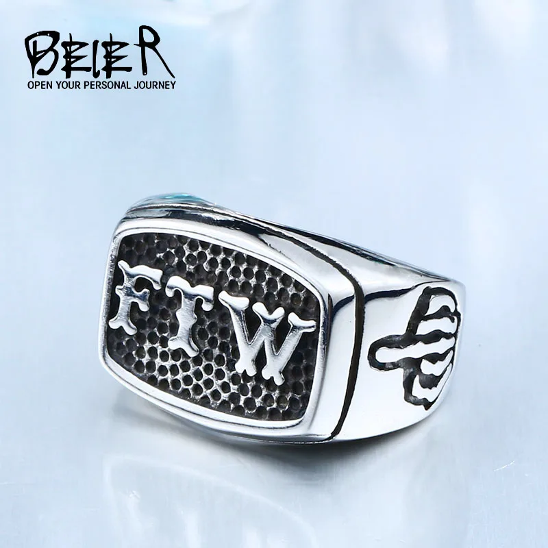 

BEIER New Store FTW Punk Mechanical Screw Mens Motor Biker Exquisite Stainless Stee Motorcycle Ring Dropshipping BR8-420