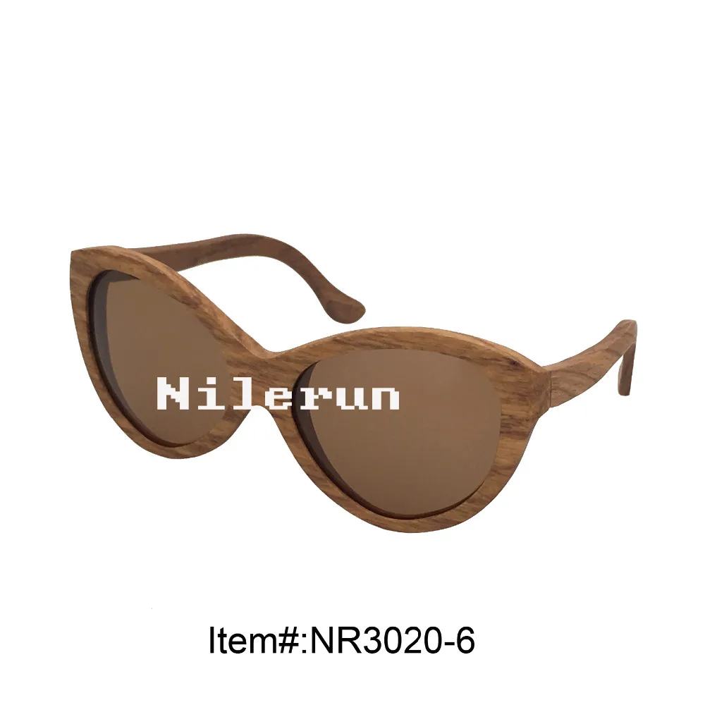 

fashion big oval bufferfly brown wooden sunglasses