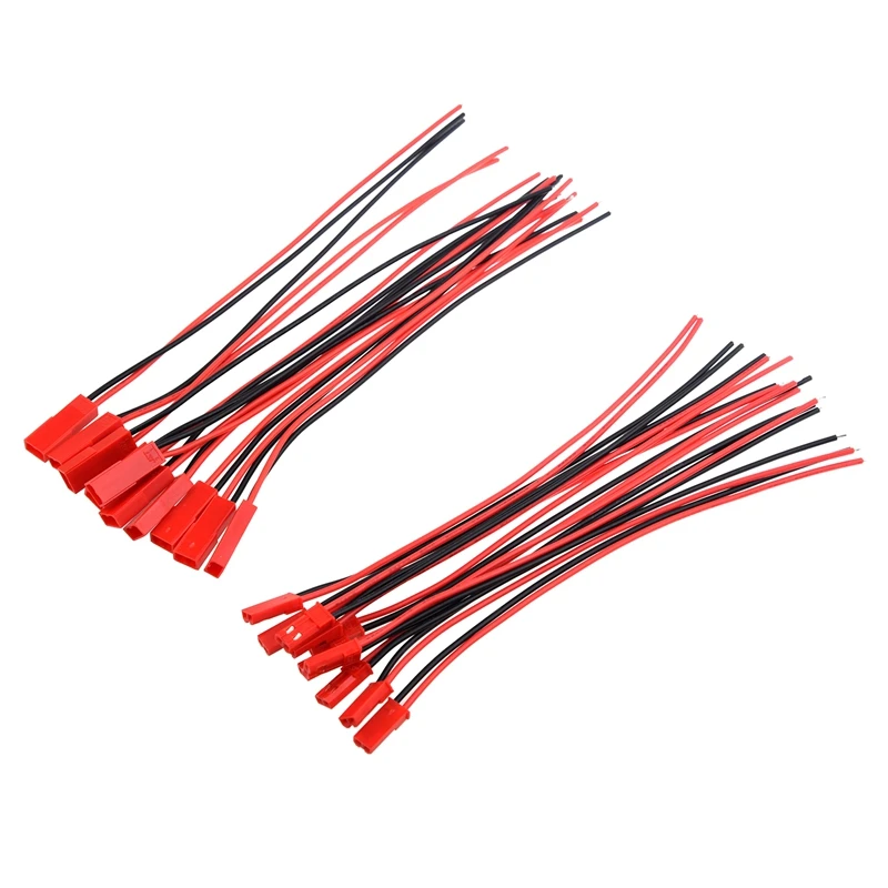 

10 Pairs 150mm JST Connector Plug Cable Line Male+Female for RC BEC Lipo Battery