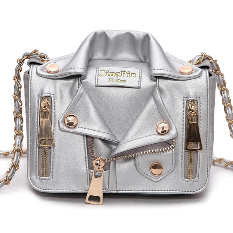 Women Messenger Bags Mini Black Jacket Handbags Ladies Small Shoulder