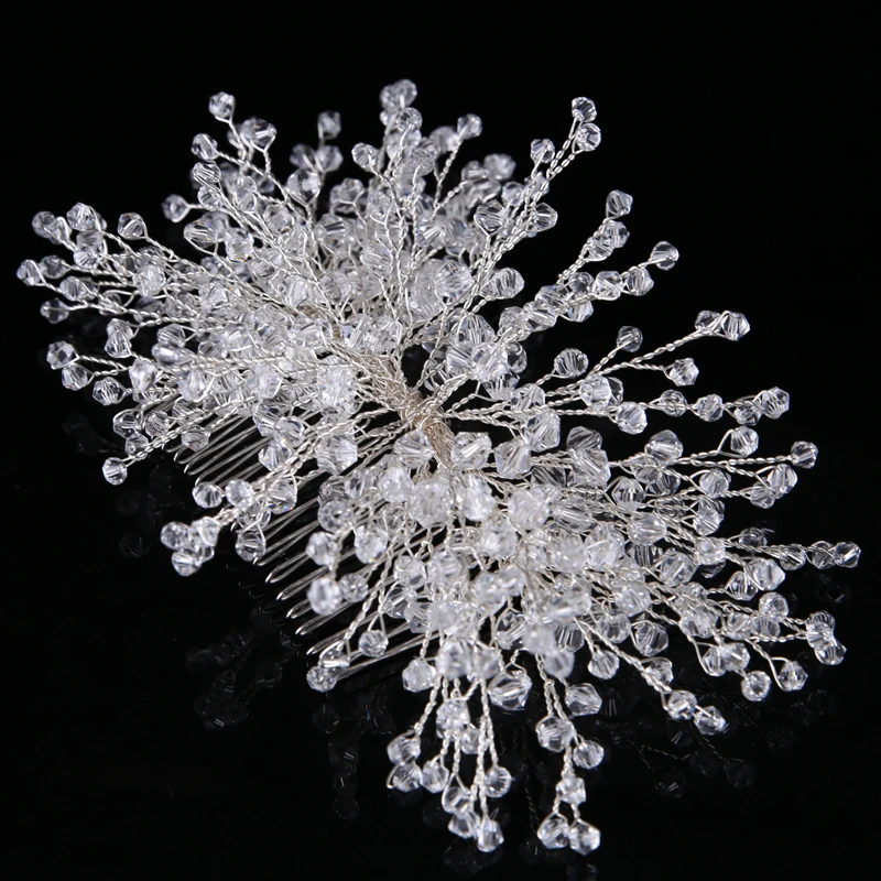 

Luxury Women Head Ornaments Headpieces Wedding Crystal Peals Hair Combs Bridal Hair Clips Accessories Jewelry for Bride Gifts