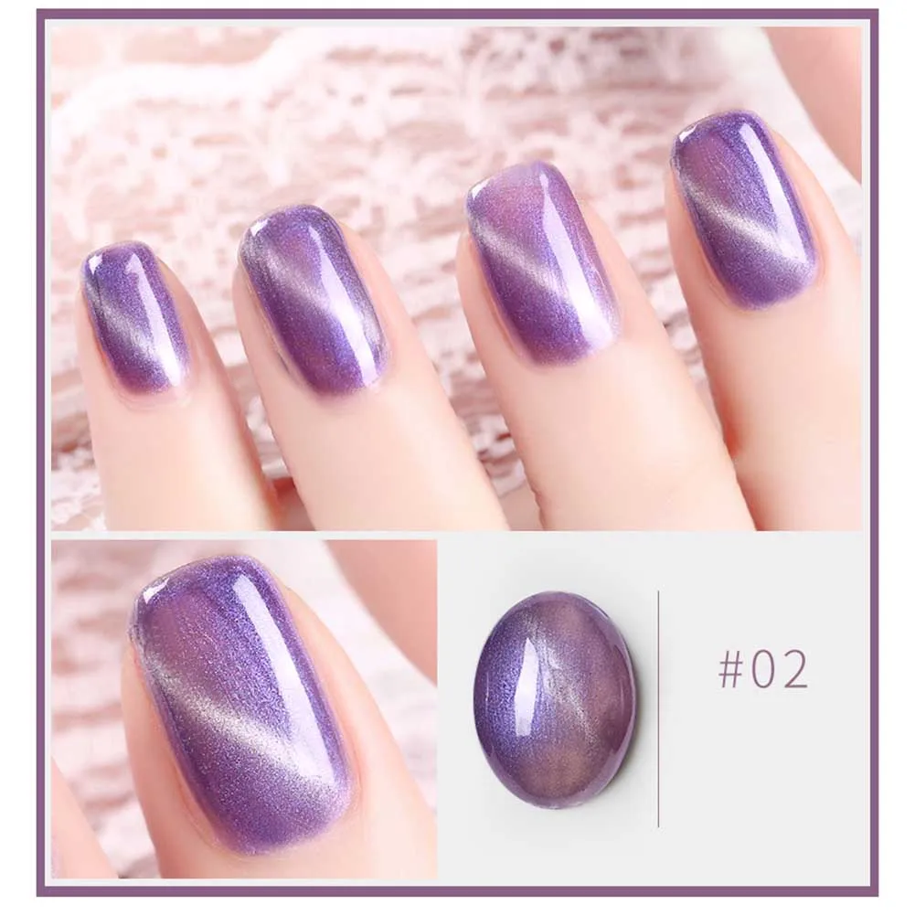 UV Gel Nail Polish Long Lasting Glitter Cat Eye Tips Decoration Varnish for Manicure Pedicure MH88 | Красота и здоровье