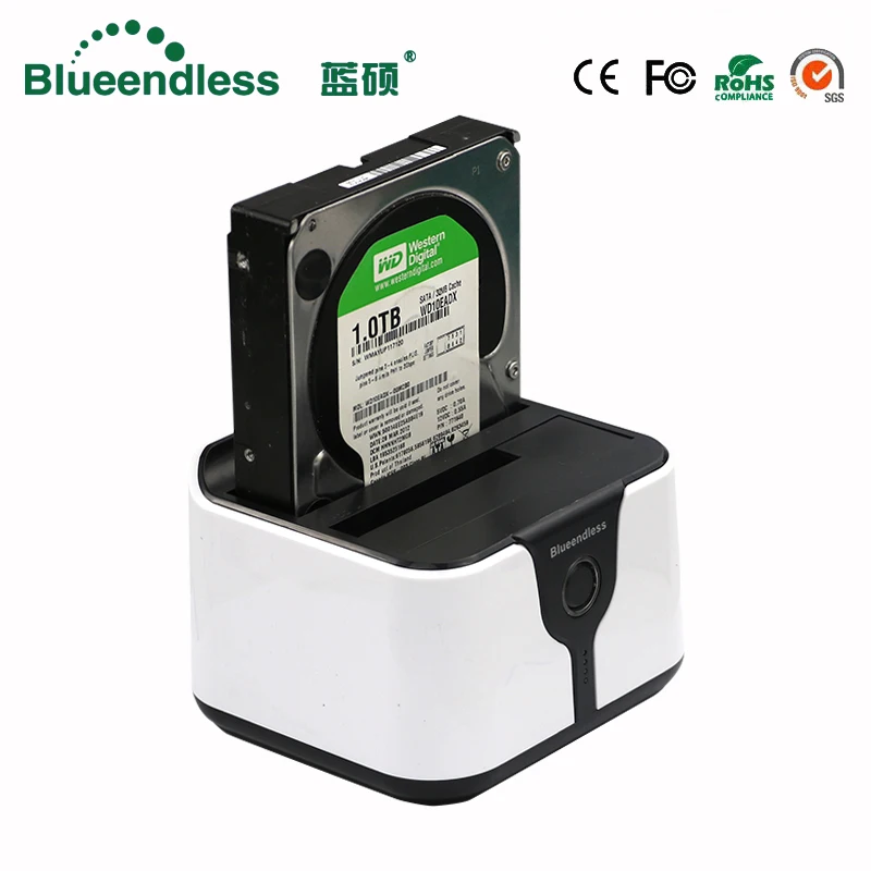 Blueendless Sata USB 3 0 чехол Hd Externo 2 Bay Dual Hdd на Usb футляр для внешнего жесткого диска док