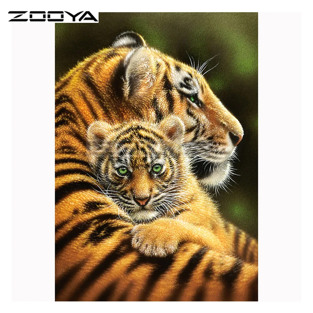 ZOOYA Алмазная вышивка 5D DIY алмазная живопись детские брюки с тигровым анимальным