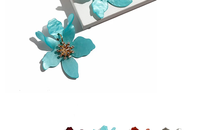 AYAYOO Big Stud Earrings For Women White Flower Bohemian Statement Earings Fashion Jewelry 2018 Za Vintage Boho Earrings (4)