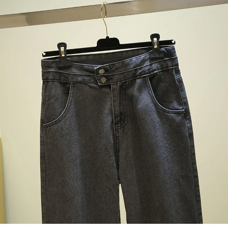 New 2019 hot sale spring fashion personality casual simple high waist sexy wide leg loose straight tassel ladies retro jeans New 2019 hot sale spring fashion personality casual simple high waist sexy wide leg loose straight tassel ladies retro jeans