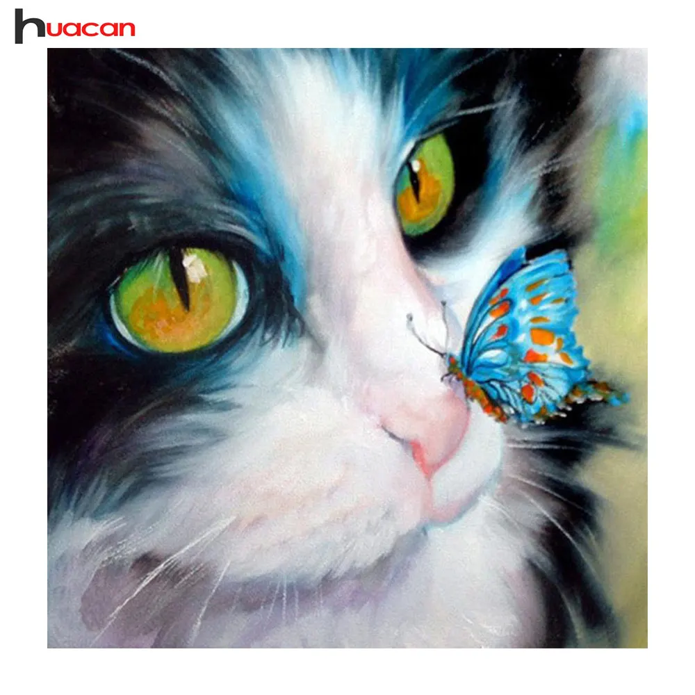 

Diamond Embroidery Cartoon Cat Pattern 5D DIY Diamond Mosaic Full Kits Animal Series Bedroom Decor Handiwork Children Gift
