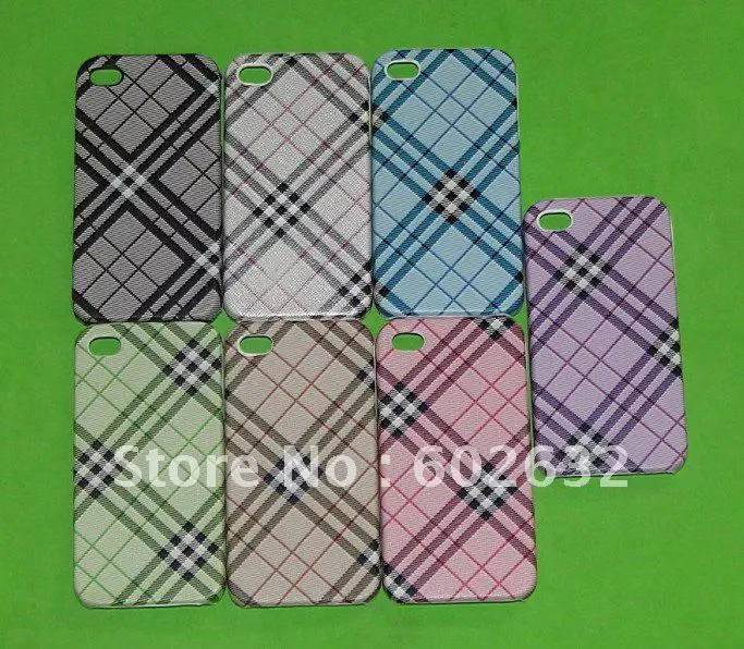 1pcs free shipping Hard Leather Skin Cover Back Case for iPhone 4 4G 4S +1pcs screen protect |