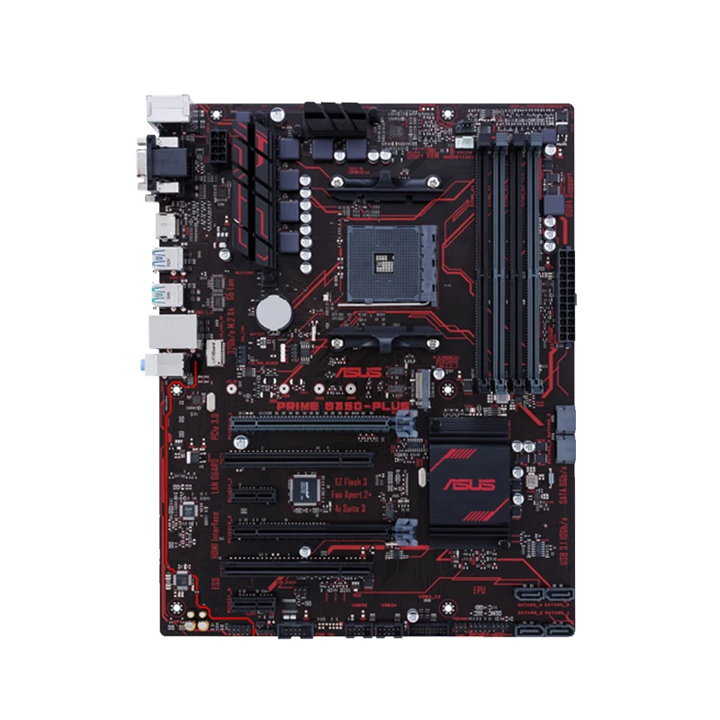 Новый PRIME B350-PLUS AM4 интерфейс компьютера ATX игровая доска поддержка R7 1700X |