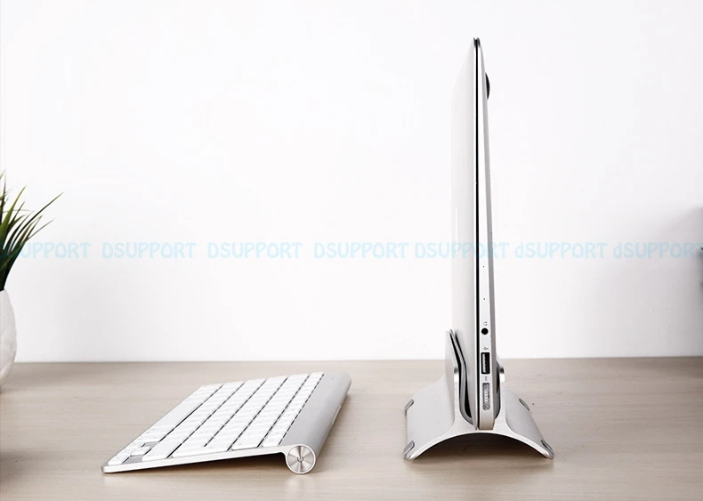 Вертикальная подставка для ноутбука, Алюминиевый Регулируемый Настольный держатель, компактный для ноутбуков смартфонов