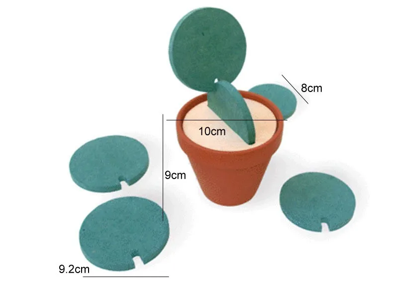 Новые Домашние тапочки творческие подставки для чашек «кактус» подставка канцелярские принадлежности Кофе подложка под столовые приборы стол Декор DIY Съемный каботажное судно