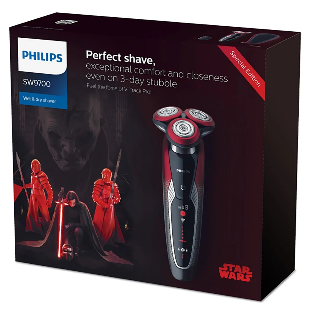 Электробритва Philips Star Wars специальное издание SW9700/67 для мужчин бритвенный станок влажный и сухой с V-Track Precision PRO Blade