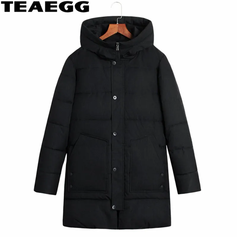 

TEAEGG Winter Jackets For Men Coat Outwear Cotton 2019 Men's Winter Jacket With A Hood Casaco Masculino Plus Size 7XL 8XL AL555