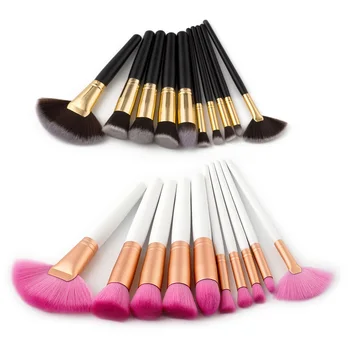 

10Pcs Professional Makeup Brushes Set Power Foundation EyeShadow Blush Blending Make Up Beauty Cosmetic Tools Kits Tools
