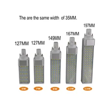 Компактная светодиодная лампочка G23 G24 E27 13 Вт 2 контактный CFL