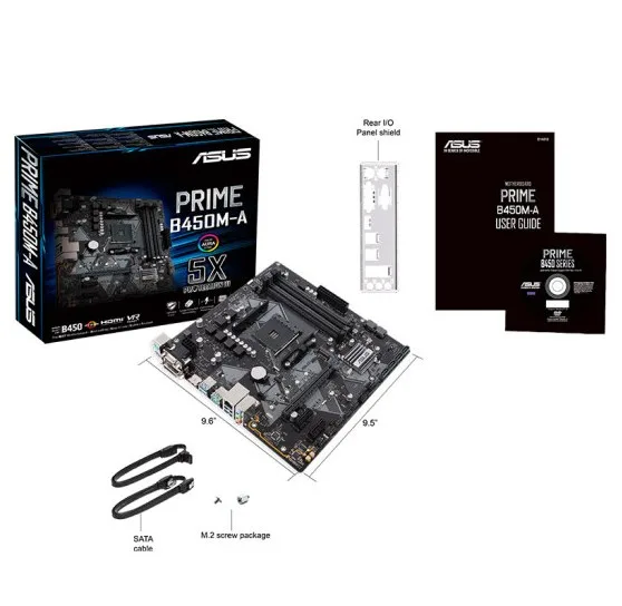  ASUS PRIME B450M-A Desktop-Computer Motherboard AM4 M-ATX AURA RGB neue original